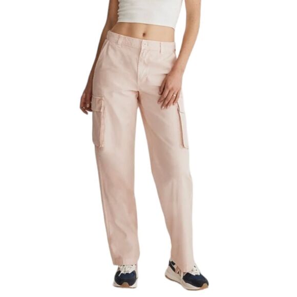 Madewell NWT Garment-Dyed Low-Slung Straight Cargo Pants Vintage Linen S… - Picture 1 of 14